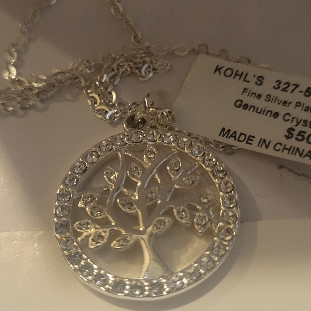 Family Tree of Life Swarovski Crystal necklace